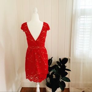 V Back Lace Dress